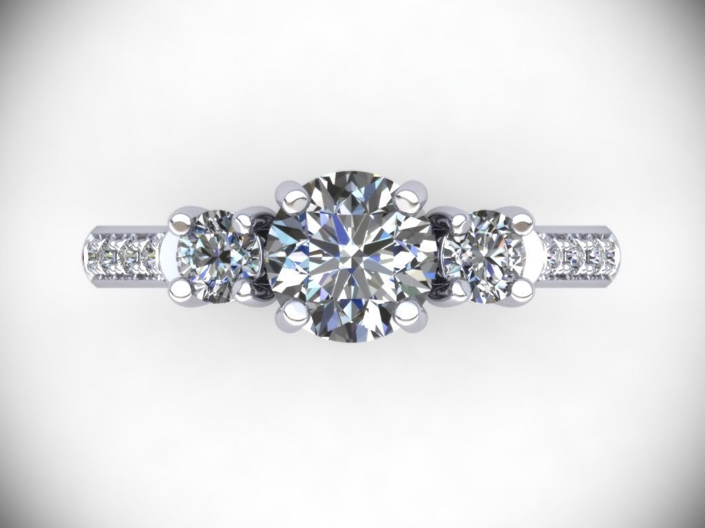 JEWELRY ENGAGEMENT RING STL FILE FOR DOWNLOAD AND PRINT- CC44 3D print model_11