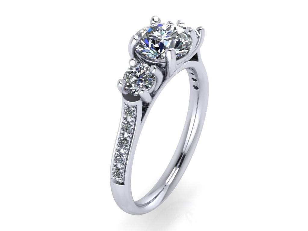 JEWELRY ENGAGEMENT RING STL FILE FOR DOWNLOAD AND PRINT- CC44 3D print model_2