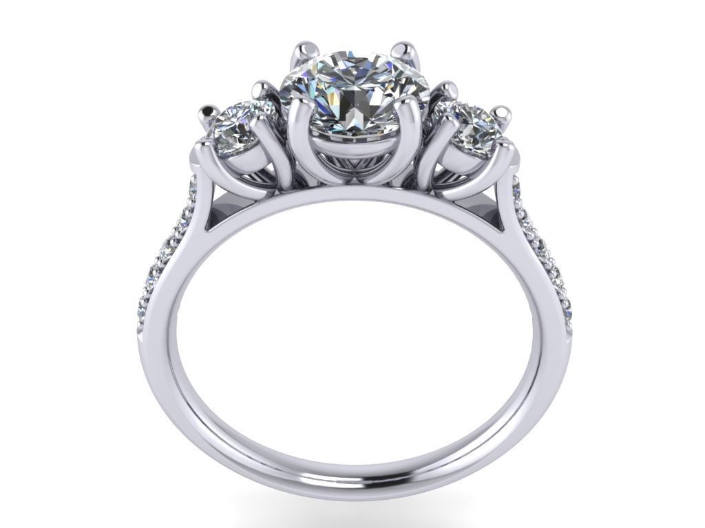 JEWELRY ENGAGEMENT RING STL FILE FOR DOWNLOAD AND PRINT- CC44 3D print model_4