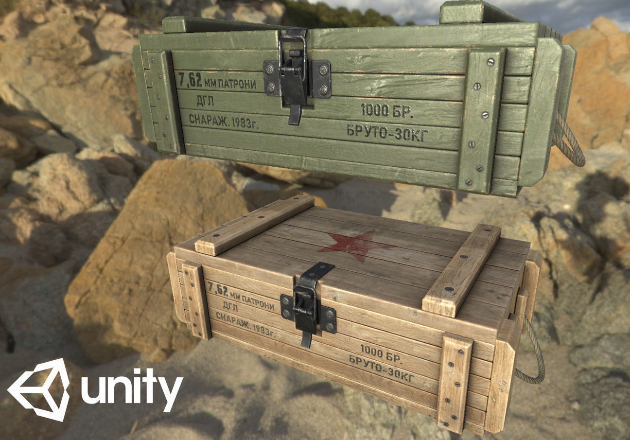 Ammo Crates Low-poly 3D model_11