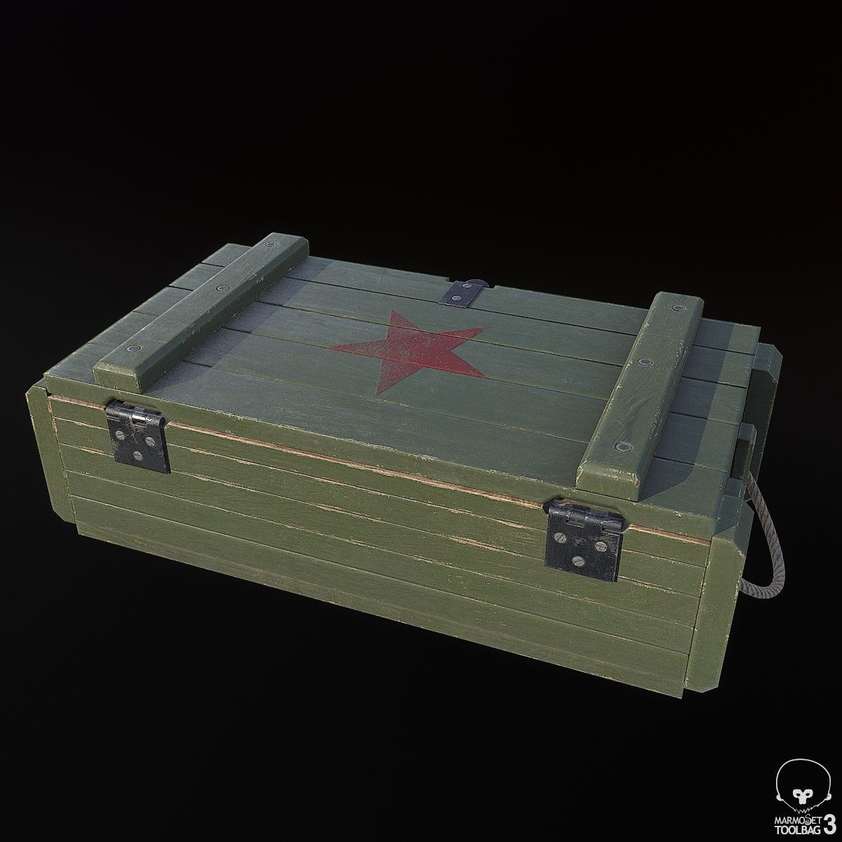 Ammo Crates Low-poly 3D model_6