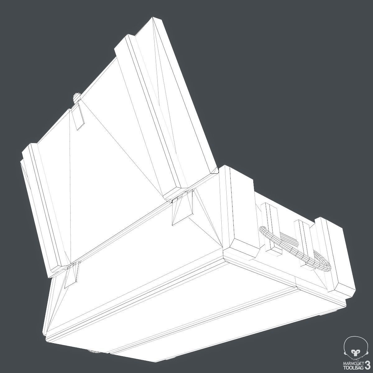 Ammo Crates Low-poly 3D model_9