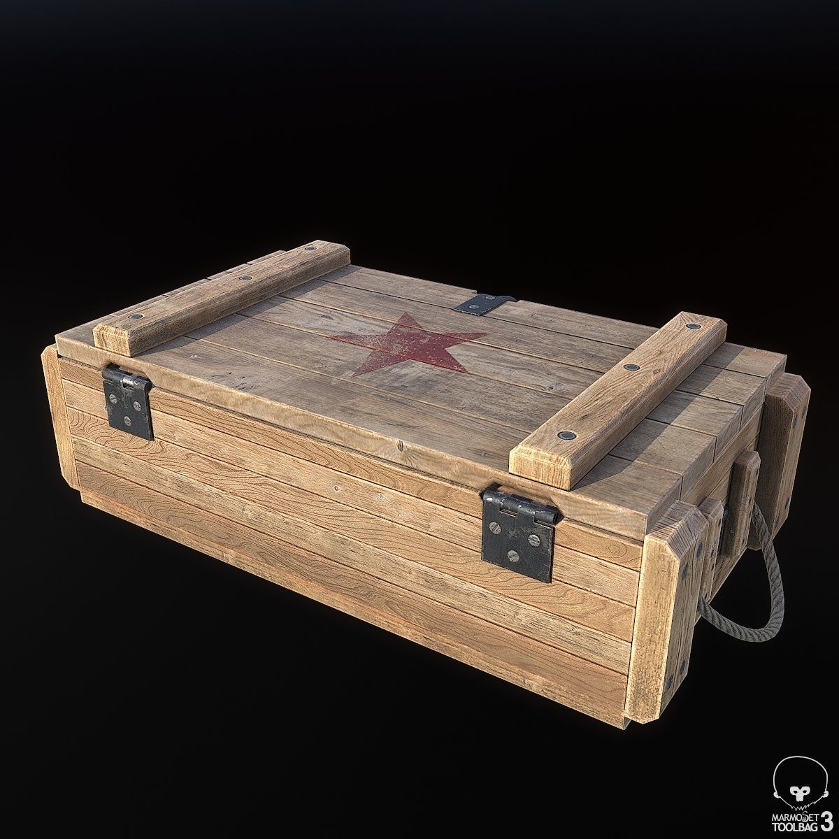 Ammo Crates Low-poly 3D model_3