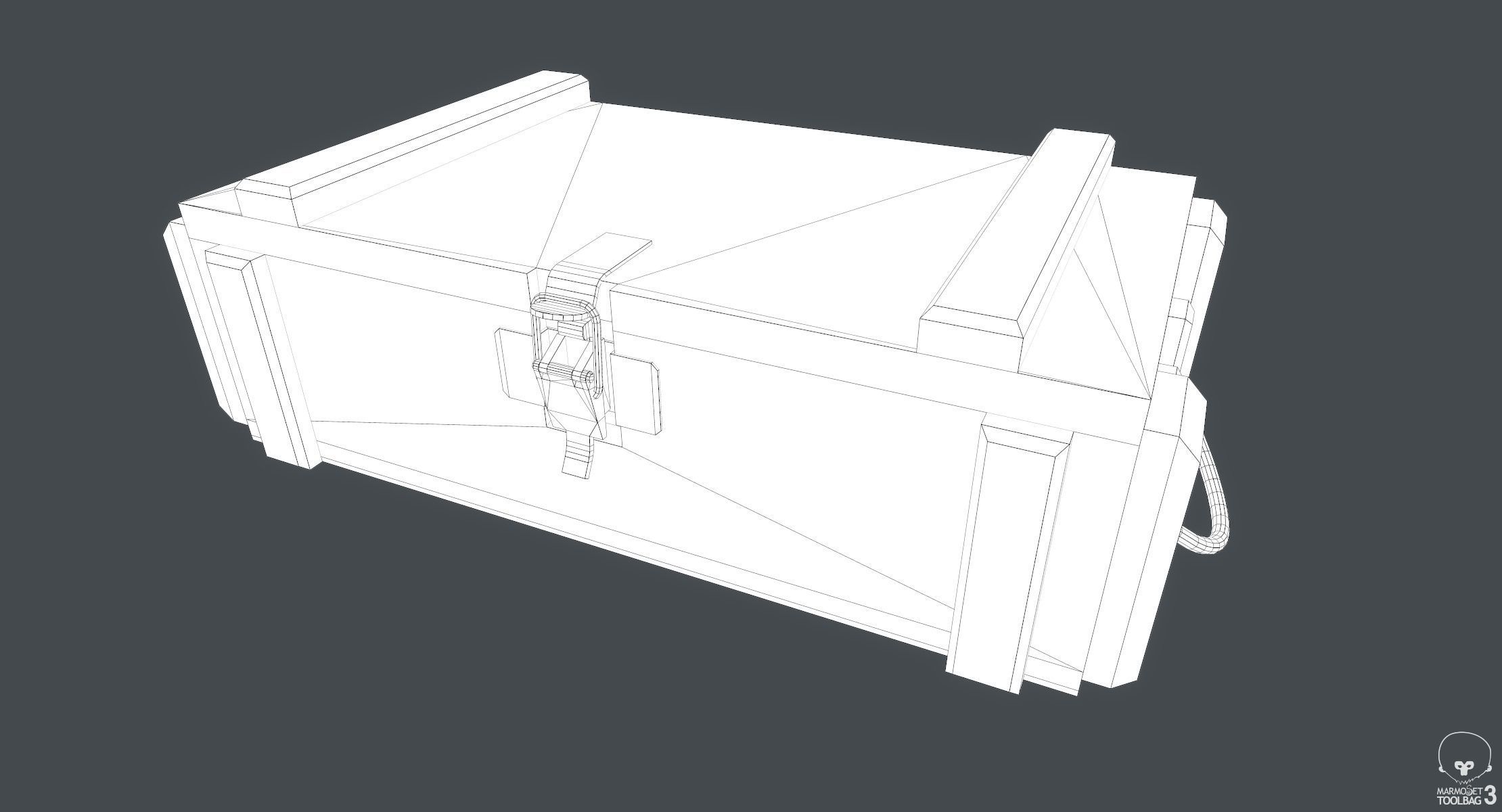 Ammo Crates Low-poly 3D model_7