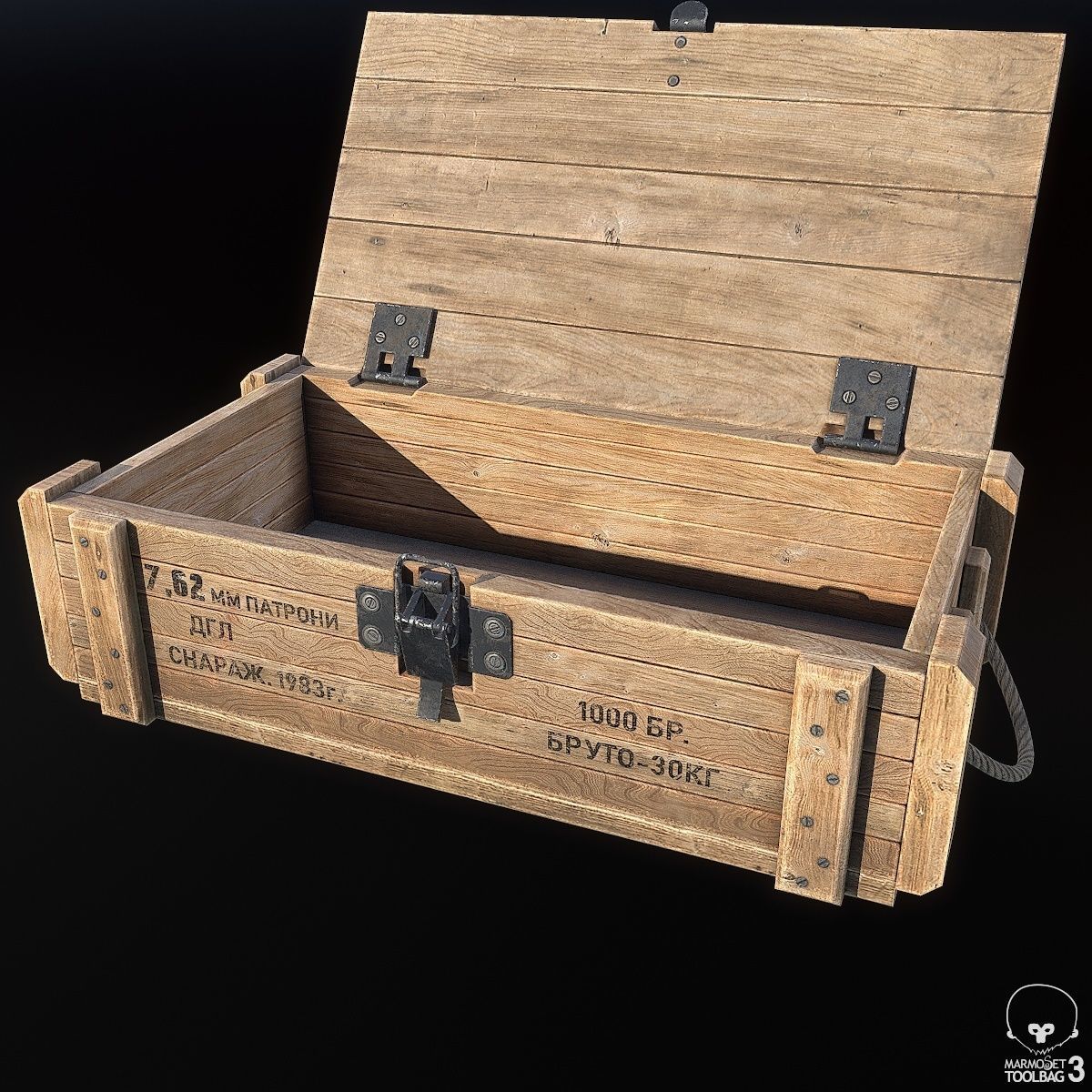 Ammo Crates Low-poly 3D model_2