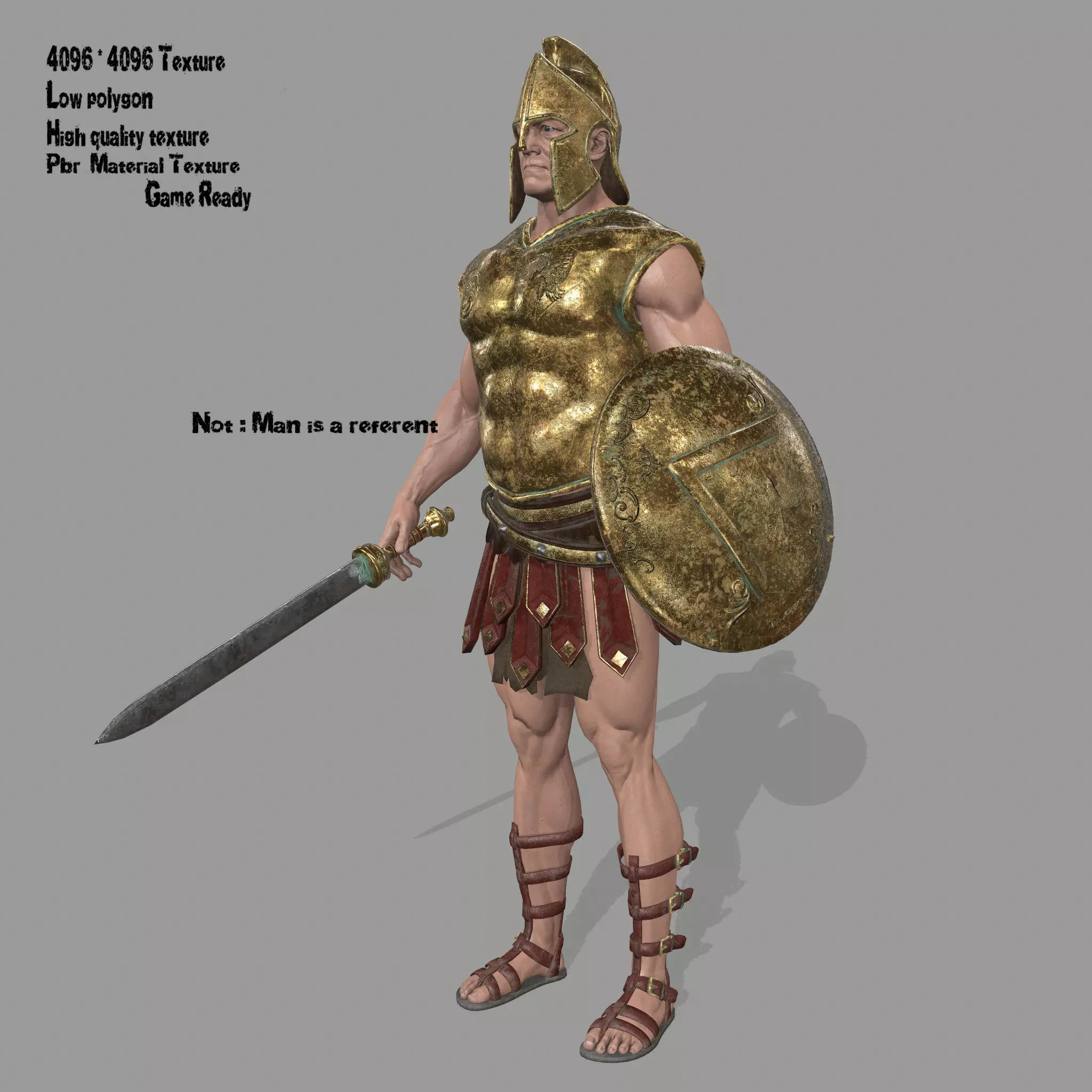 gladiator armor Low-poly 3D model