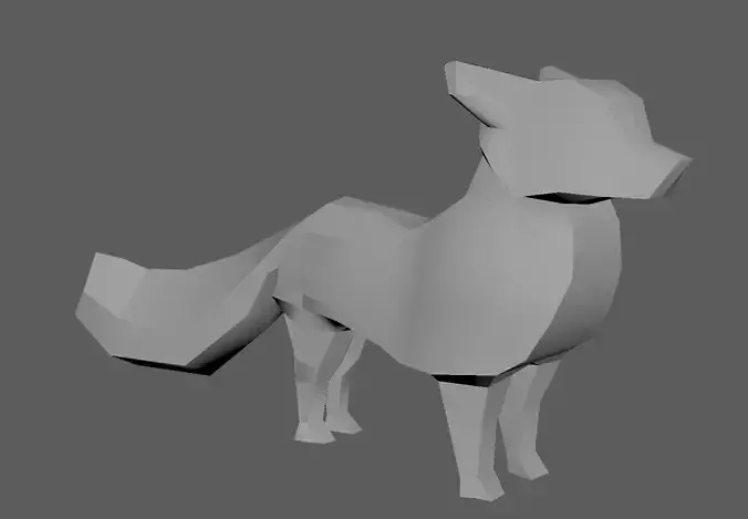 Fox low poly