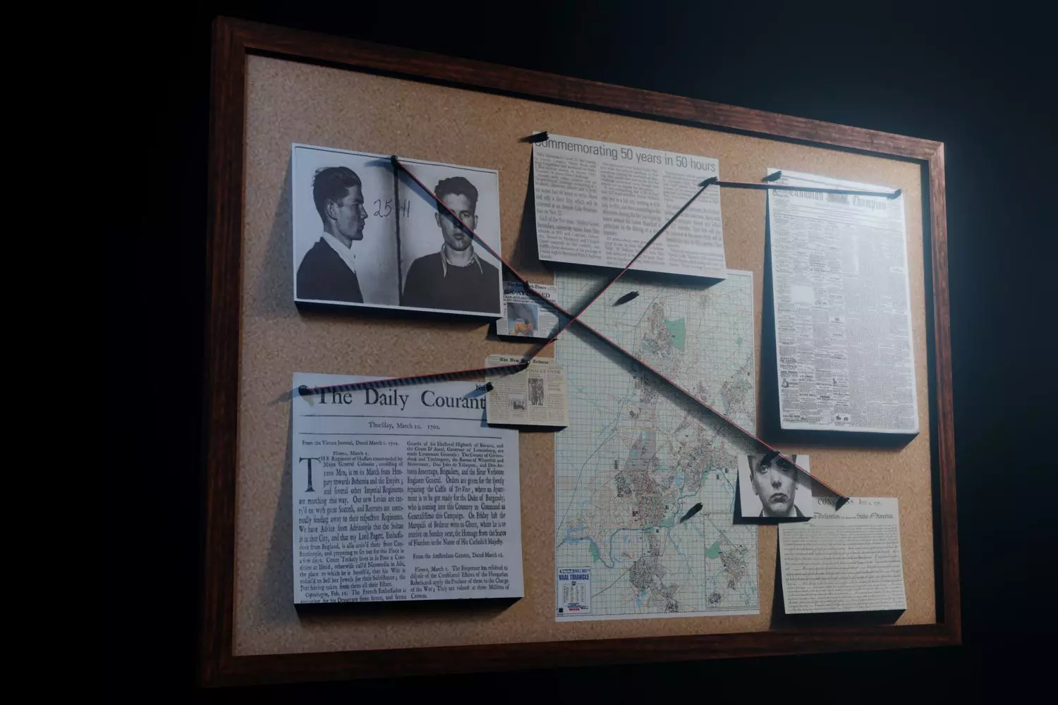 Police Pinboard Low-poly 3D model_0