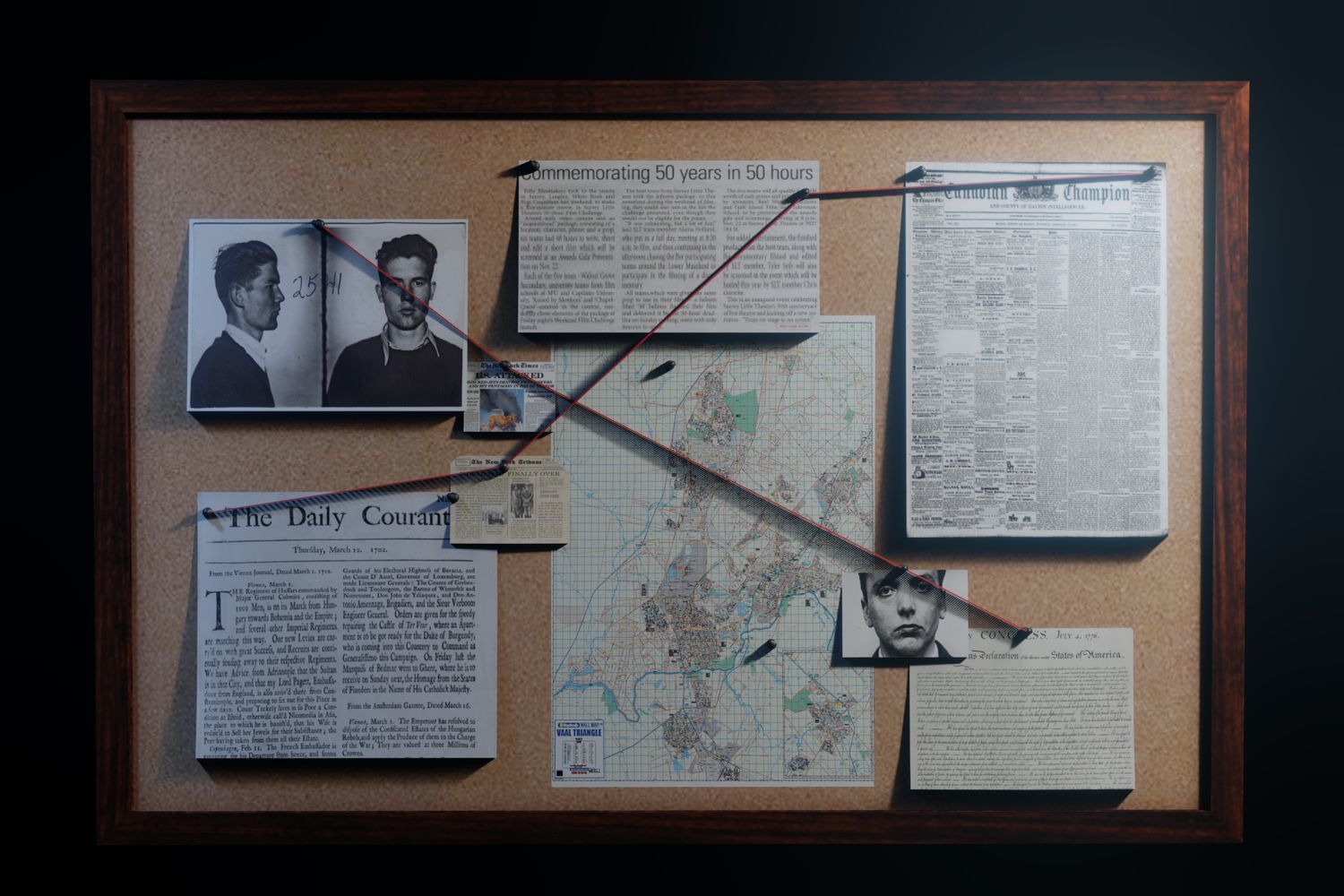 Police Pinboard Low-poly 3D model_1