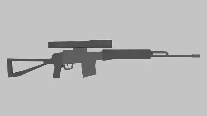 Low Poly Sniper Rifle
