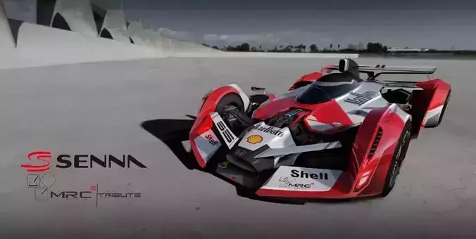F1 concept senna tribute Low-poly 3D model