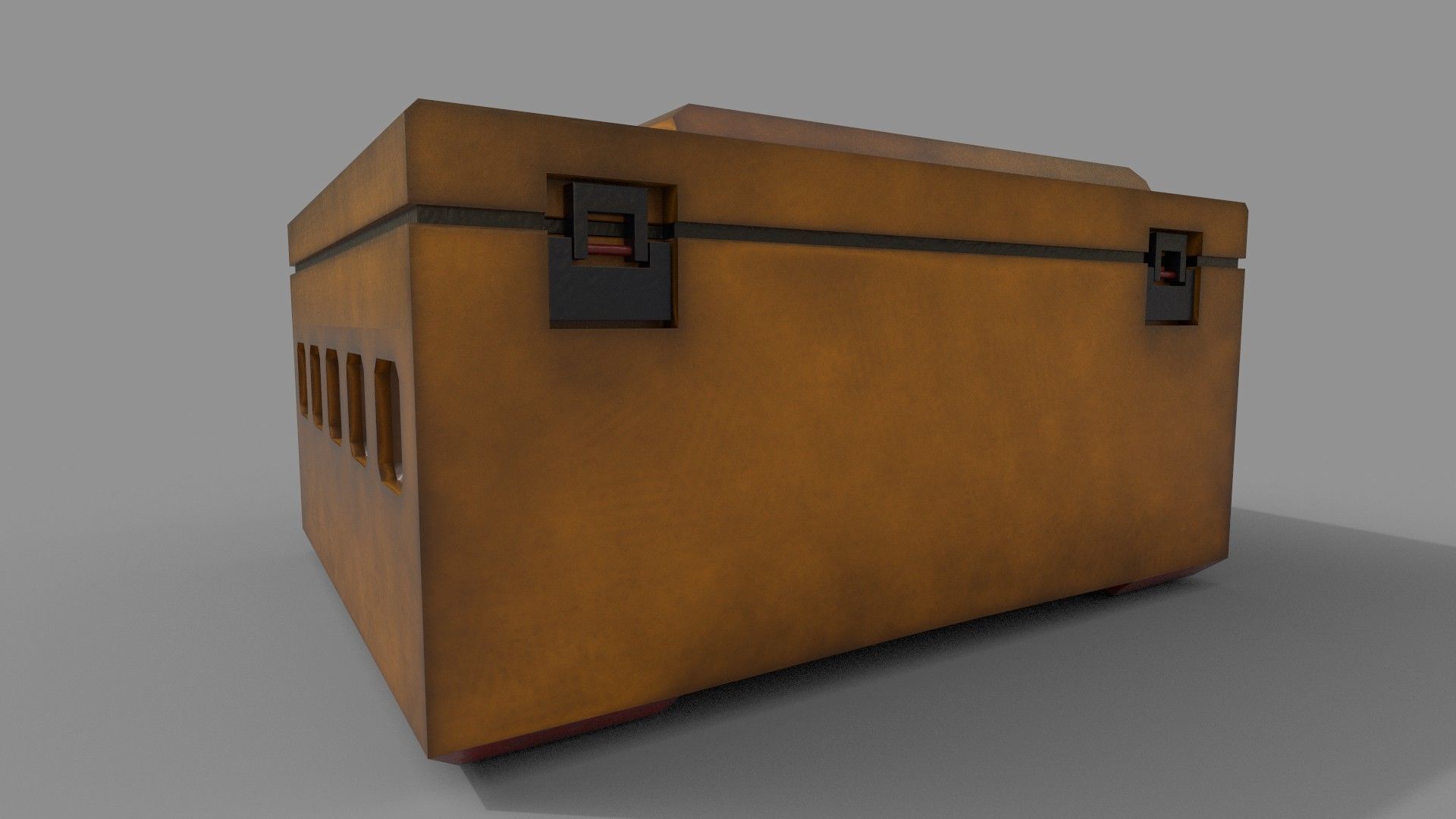 SciFi Big Crate Low-poly 3D model_1
