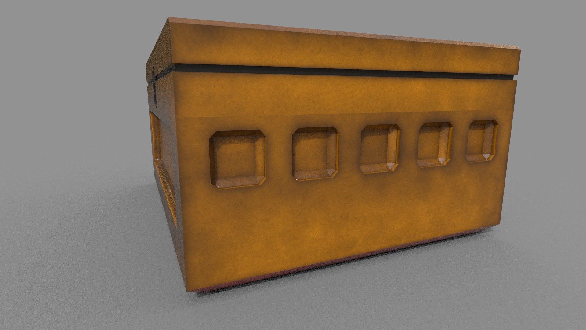 SciFi Big Crate Low-poly 3D model_7