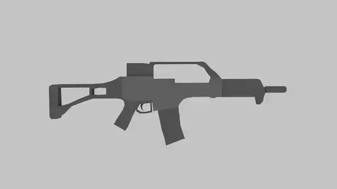 Assault Rifle Low-poly