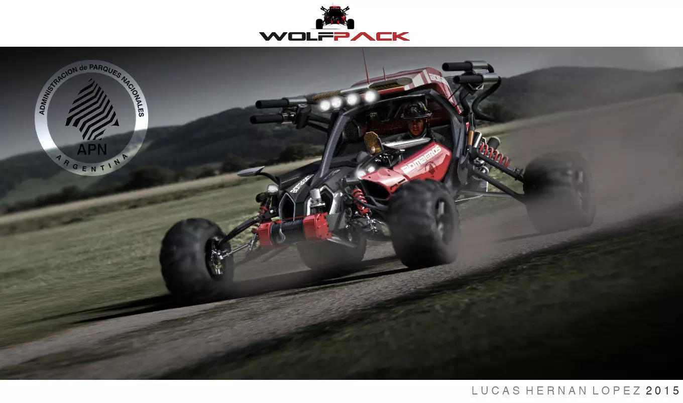 FIRE BUGGY Low-poly 3D model