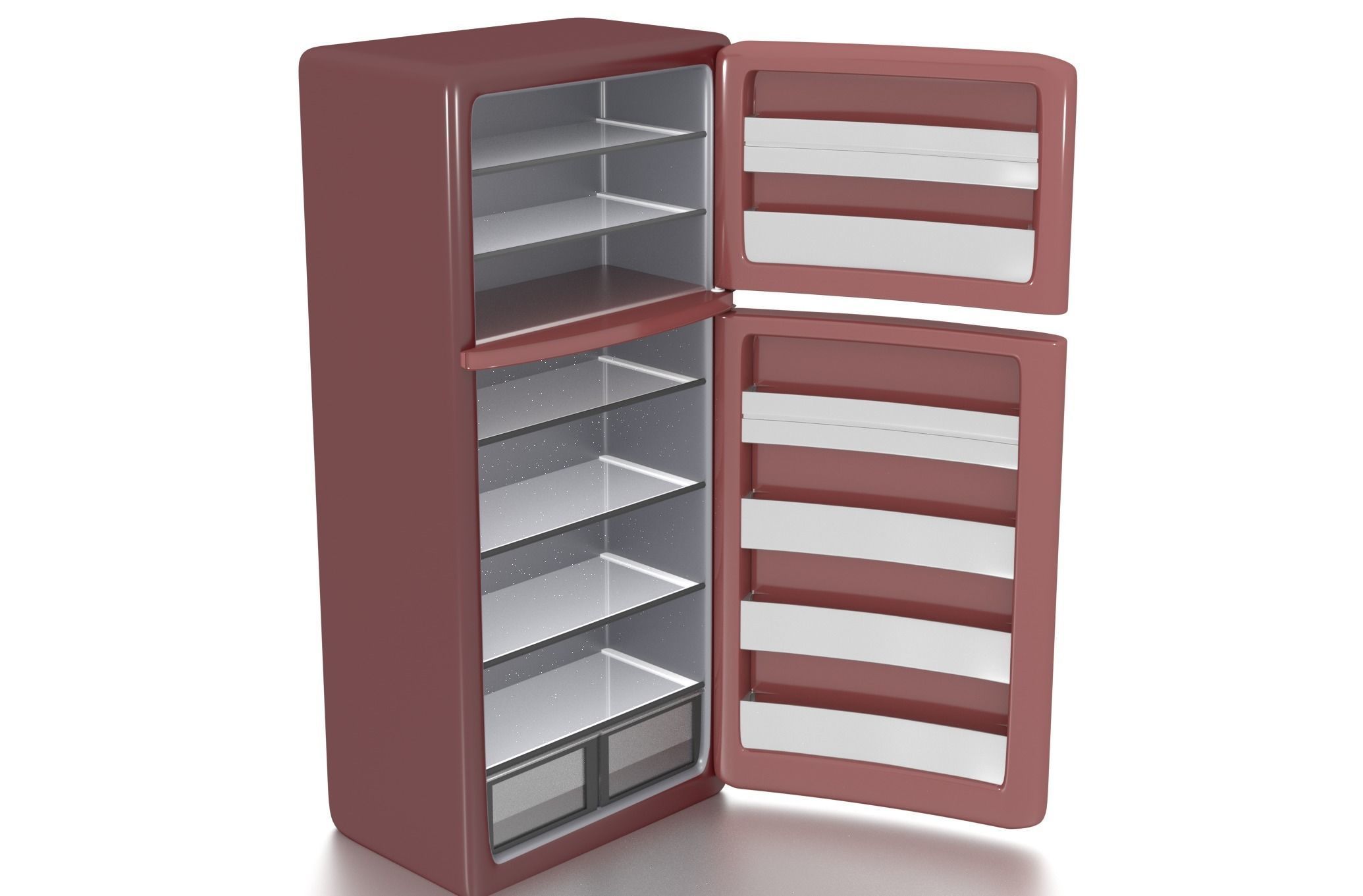 Fridge refrigerator Free low-poly 3D model_1