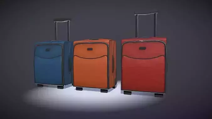 Luggage 2 three suitcases on wheels
