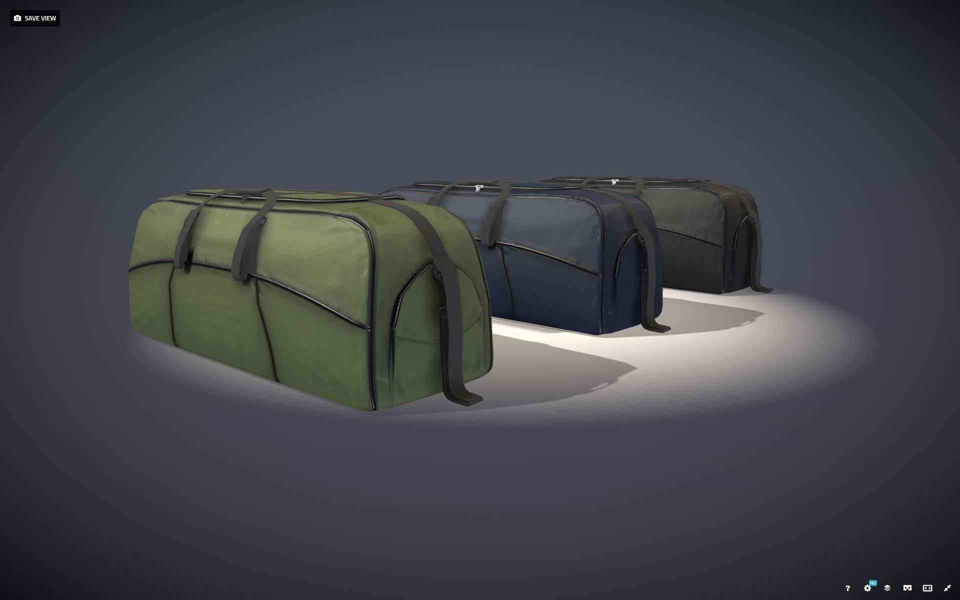 Sports Bag Low-poly 3D model_2