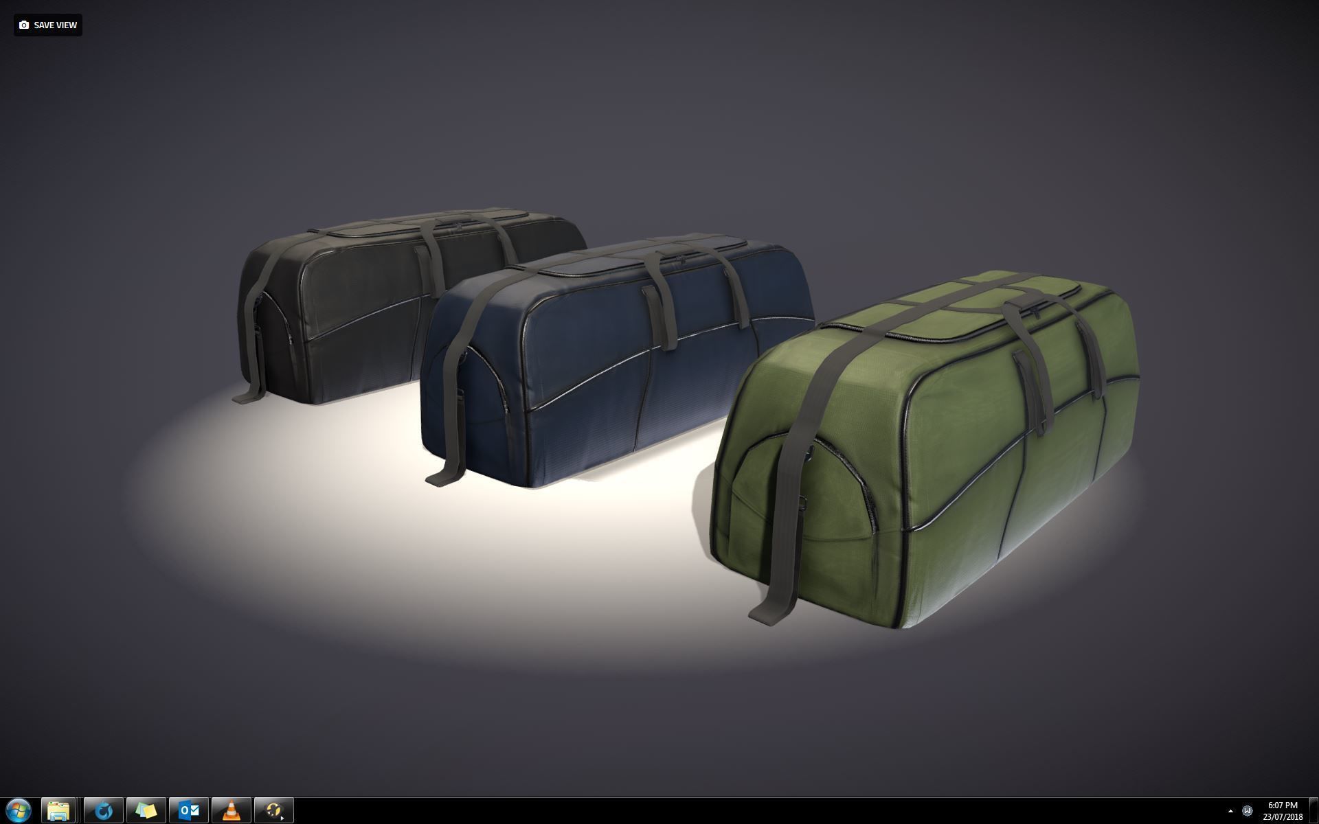 Sports Bag Low-poly 3D model_1
