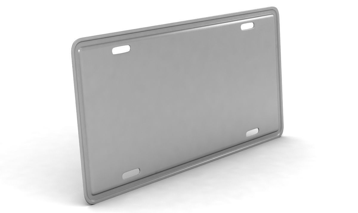 CAR LICENSE PLATE Low-poly 3D model_6