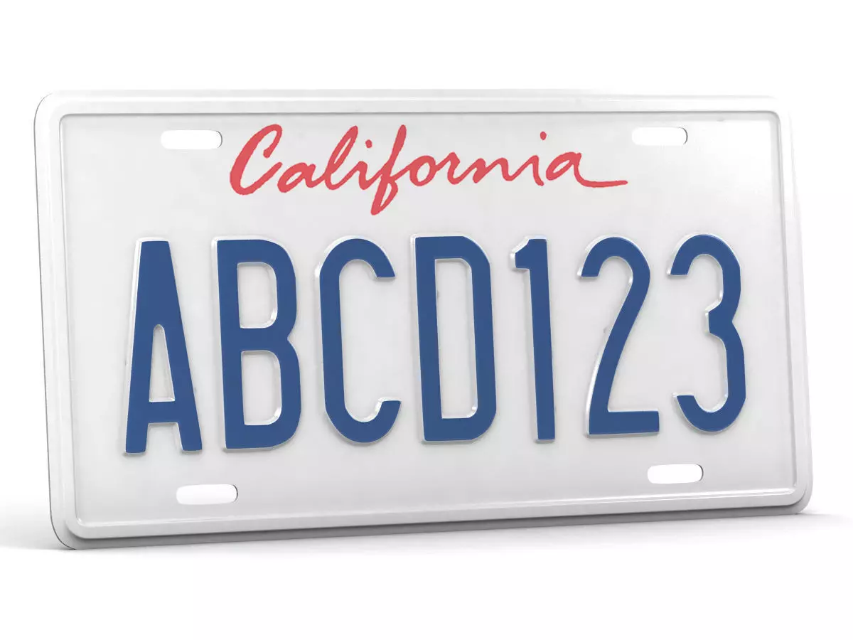 CAR LICENSE PLATE Low-poly 3D model_0