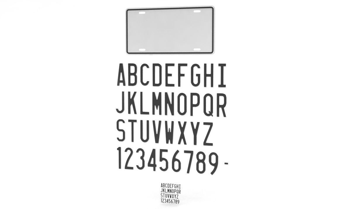 CAR LICENSE PLATE Low-poly 3D model_5