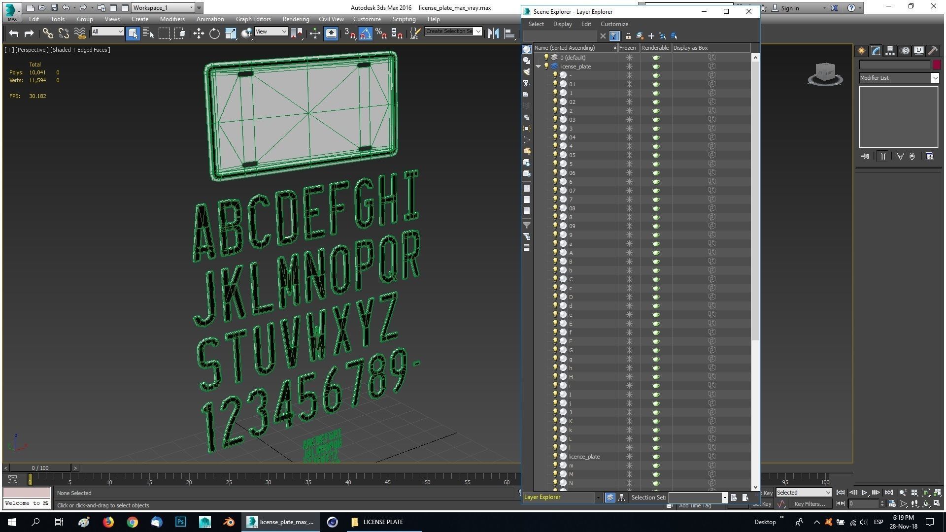 CAR LICENSE PLATE Low-poly 3D model_9