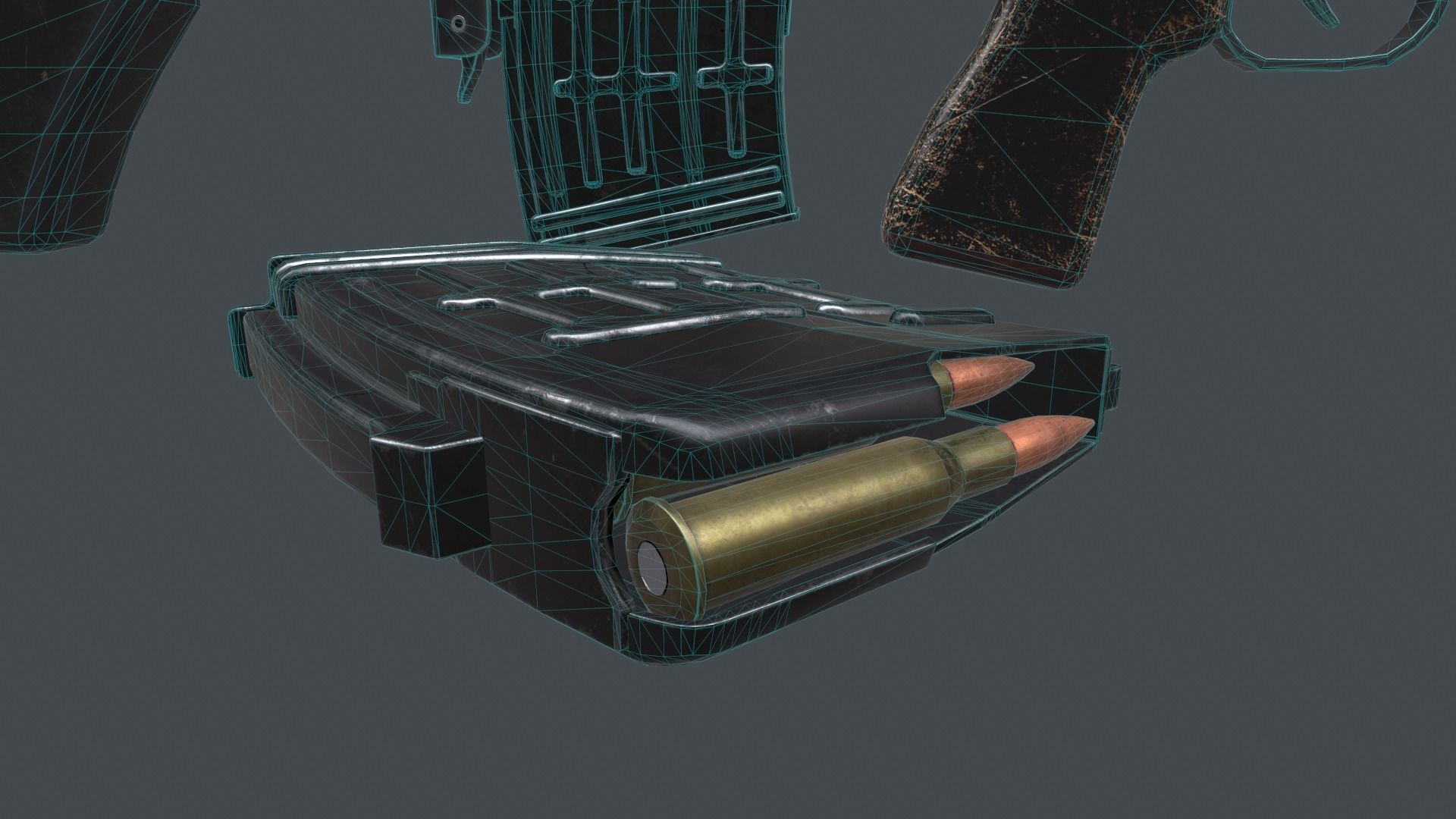 dragunov SVU russian sniper rifle 4K Low-poly 3D model_20
