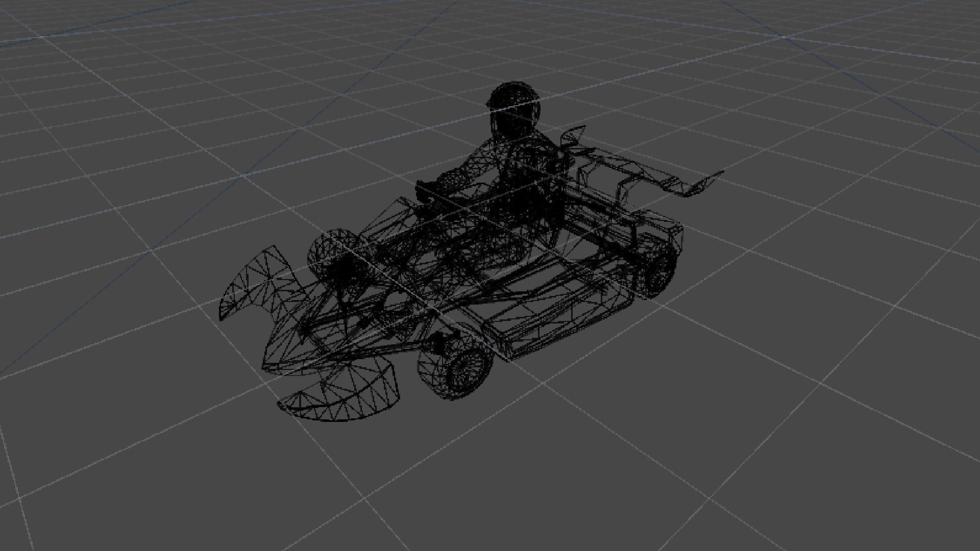 Low Poly Kart With Player 11 Low-poly 3D model_5