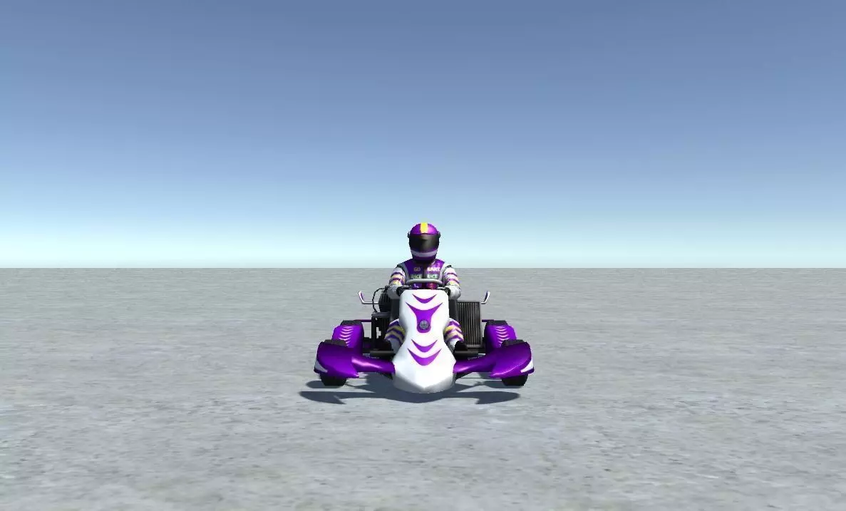 Low Poly Kart With Player 11 Low-poly 3D model_0