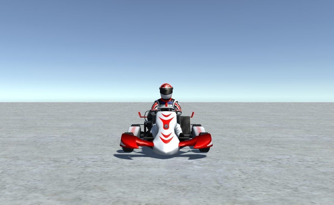 Low Poly Kart With Player 12 Low-poly 3D model_2
