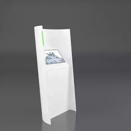 White infokiosk  with screen