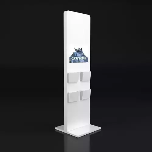 Kiosk with screen and pockets