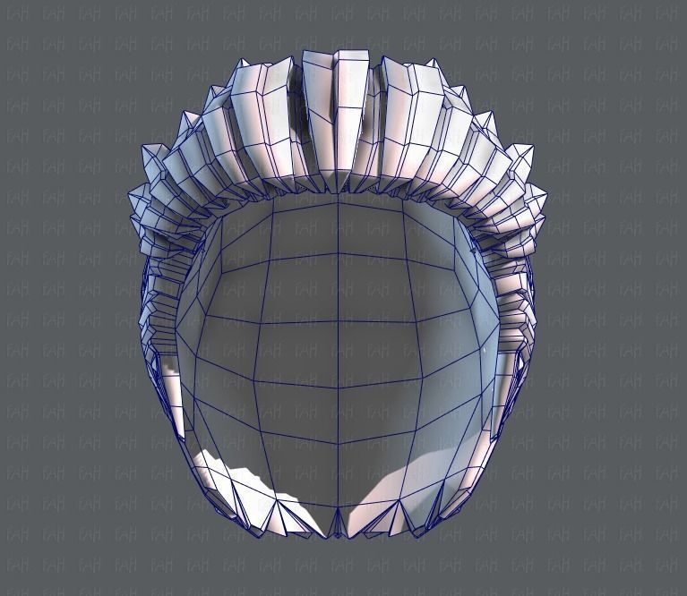 3D Hair style for Man V05 Low-poly 3D model_40