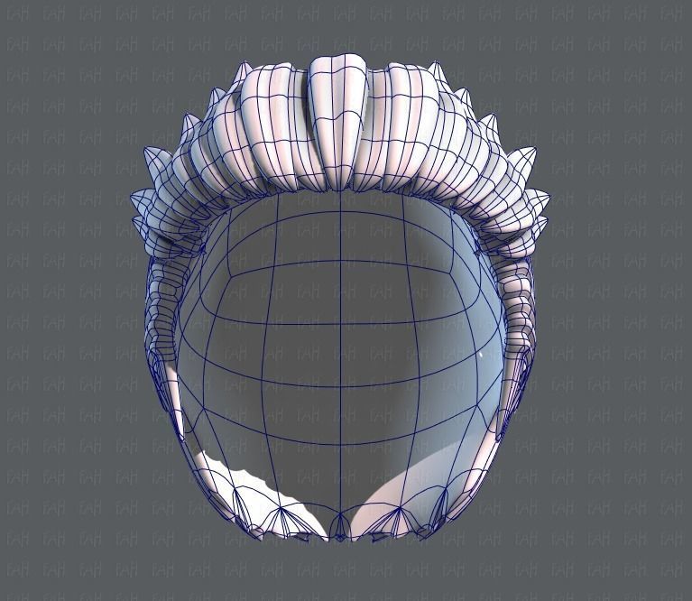 3D Hair style for Man V05 Low-poly 3D model_38