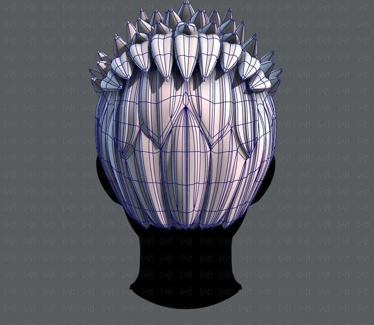 3D Hair style for Man V05 Low-poly 3D model_13