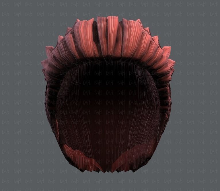 3D Hair style for Man V05 Low-poly 3D model_39