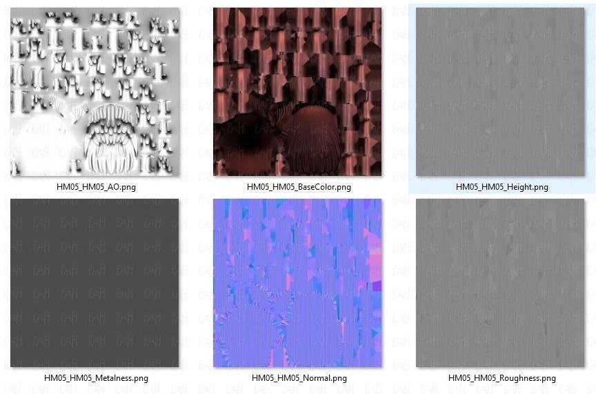 3D Hair style for Man V05 Low-poly 3D model_46