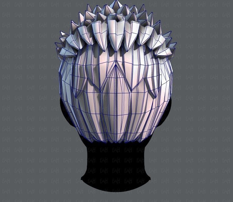 3D Hair style for Man V05 Low-poly 3D model_29