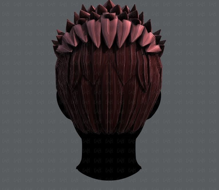 3D Hair style for Man V05 Low-poly 3D model_21
