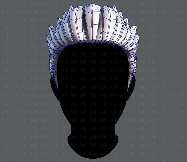 3D Hair style for Man V05 Low-poly 3D model_25