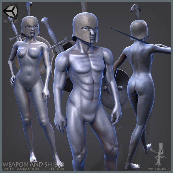 Unity Medieval Animations Mega Pack Low-poly 3D model_3