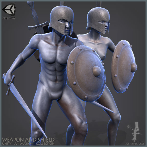 Unity Medieval Animations Mega Pack Low-poly 3D model_4