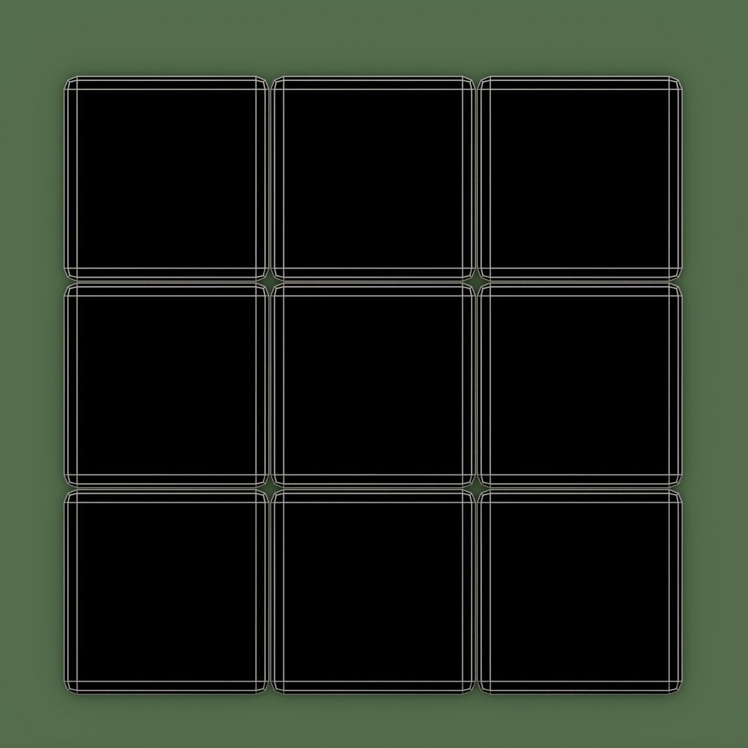 RubikCube squares Low-poly 3D model_2