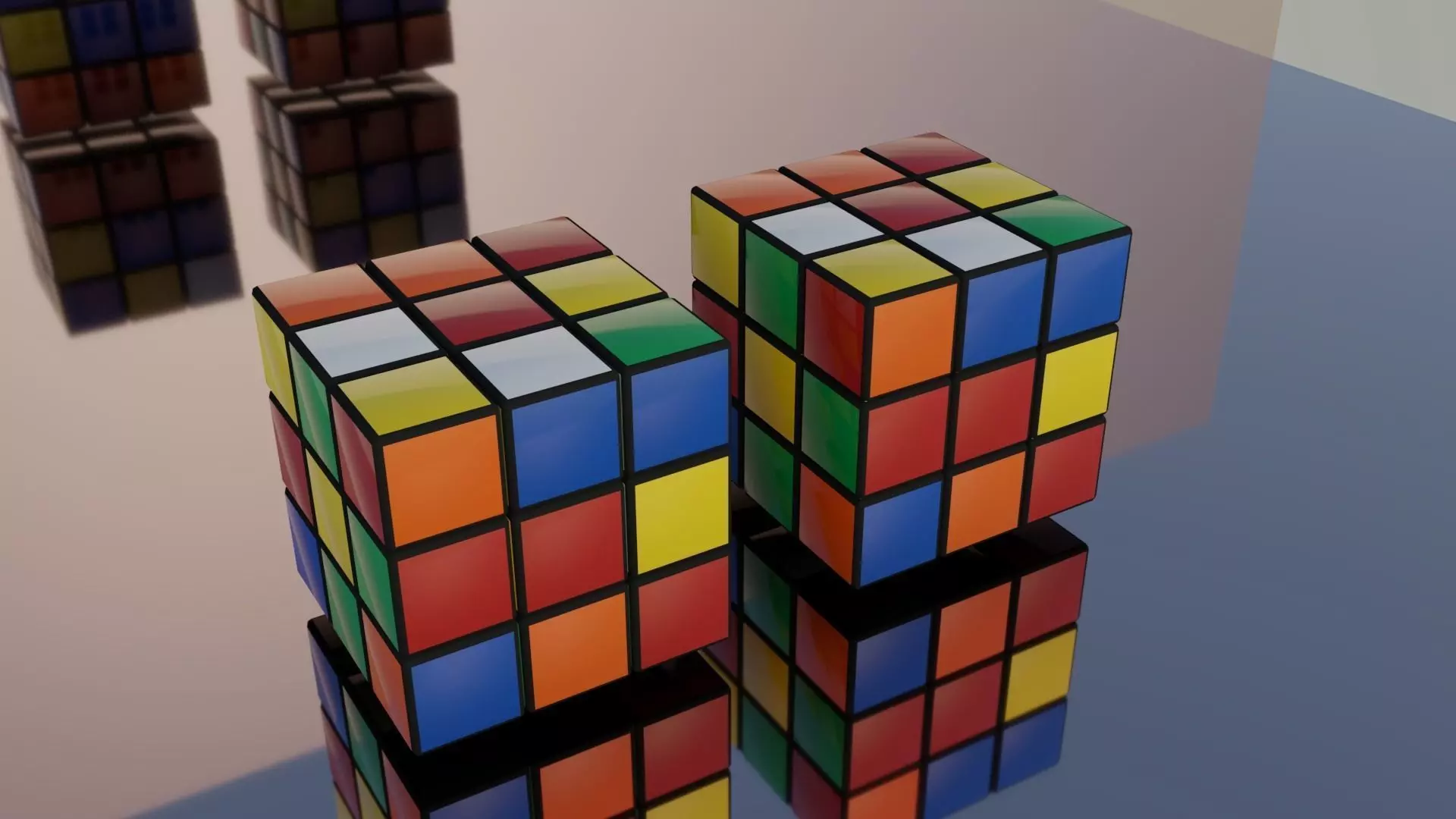 RubikCube squares Low-poly 3D model_0