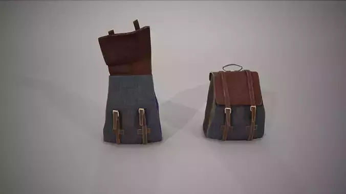 Bag Old Low-poly 3D model
