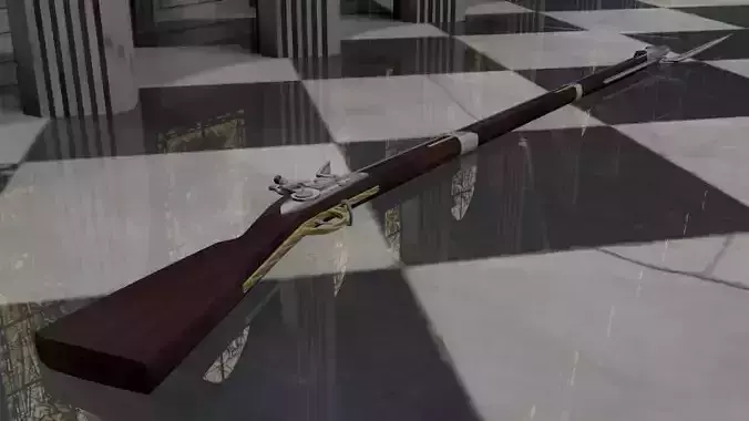 Brown Bess Flint Lock Muskeet 3D model
