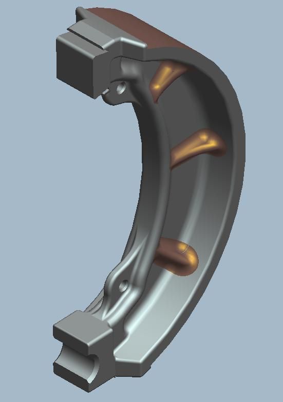 Brake Shoe Model Free 3D model_1