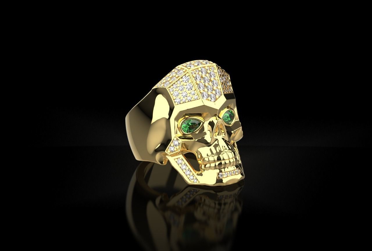 Ring skull 3D print model_2