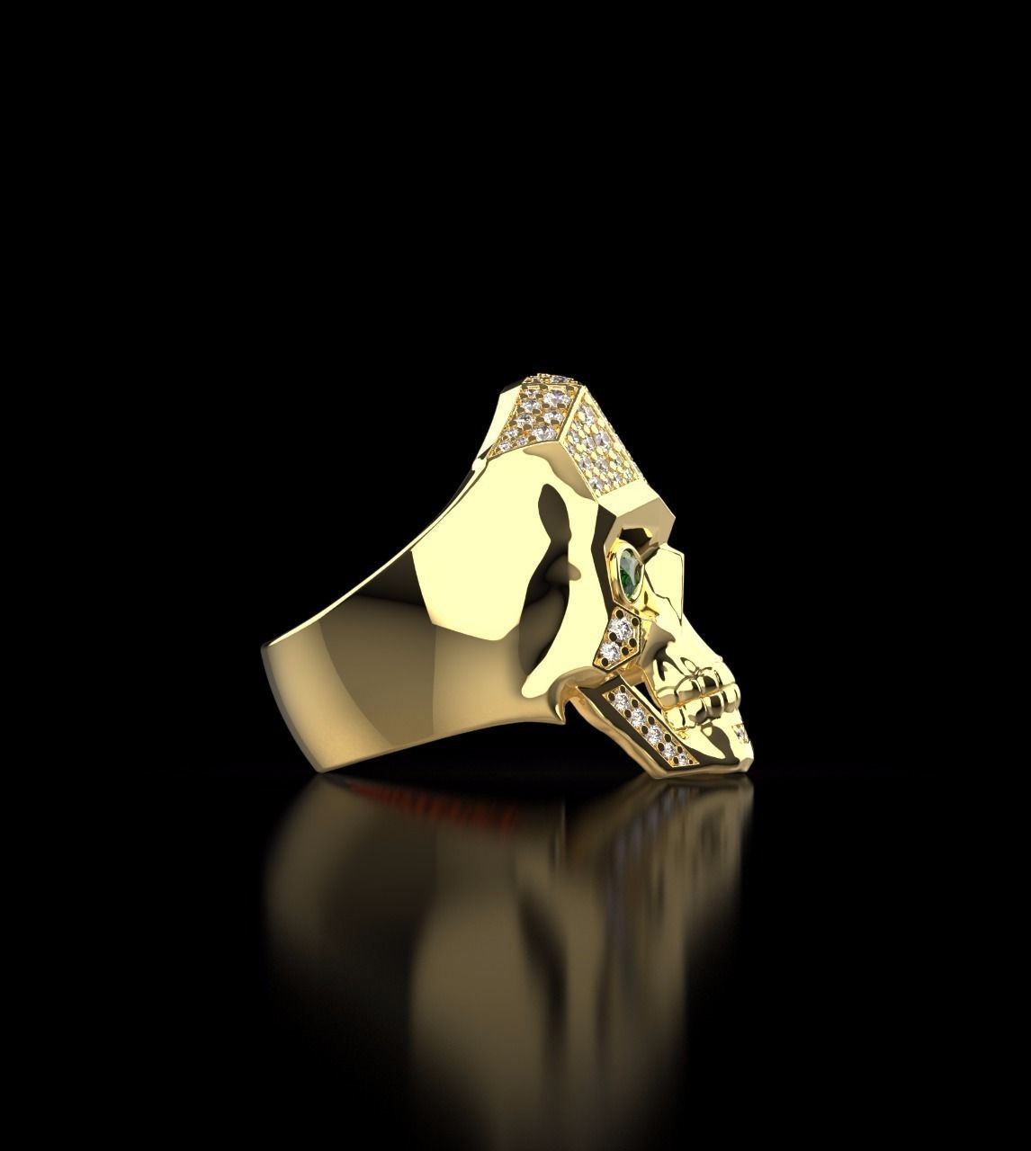 Ring skull 3D print model_1